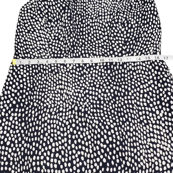 J Crew Cotton Polka Dot Sheath Dress Size 14 Knee Length Midi Sleeveless - Picture 10 of 12